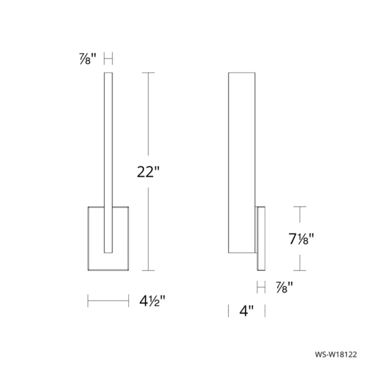 Mako 22 In. 2 Lights LED Outdoor Wall Sconce 3500K Black Finish