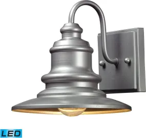 Marina 1 Light Outdoor Led Sconce In Matte Silver