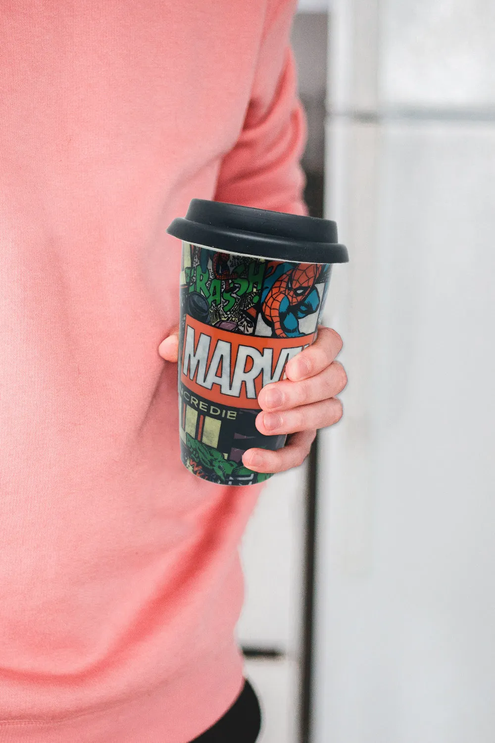 Marvel Comic Ceramic Travel Mug