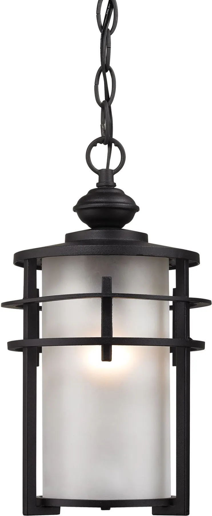 Meadowview 1 Light Outdoor Pendant In Matte Black