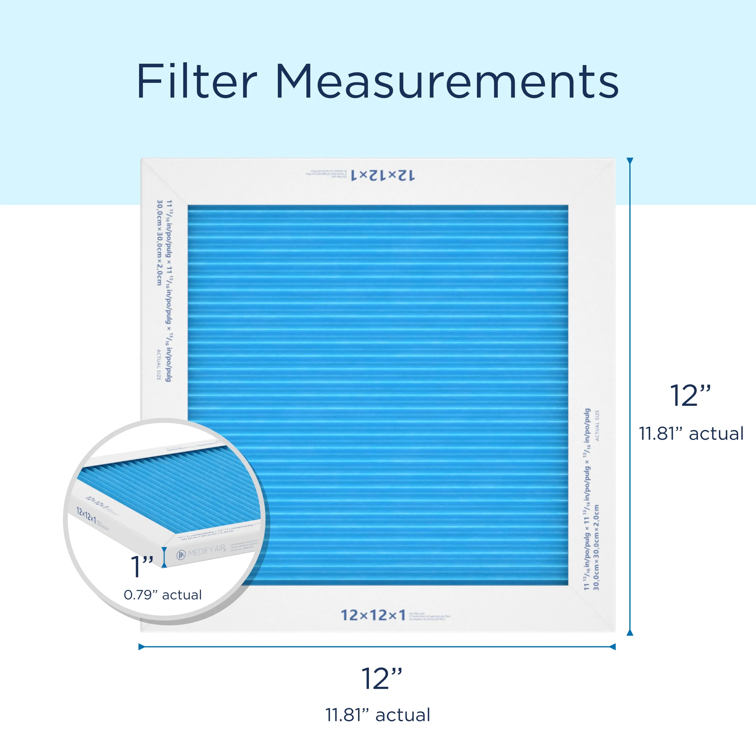 MERV 12" x 12" x 1" HVAC Filter