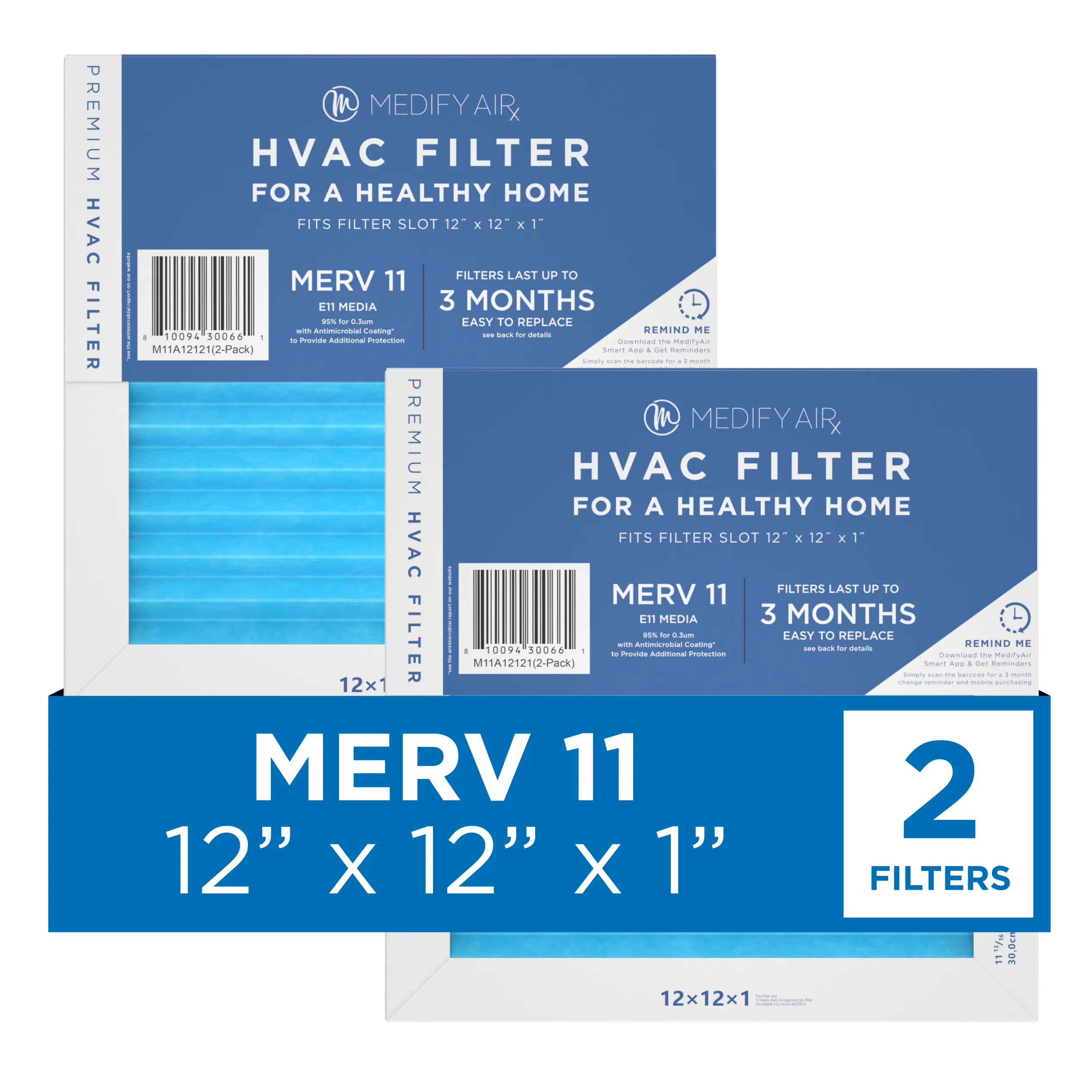 MERV 12" x 12" x 1" HVAC Filter