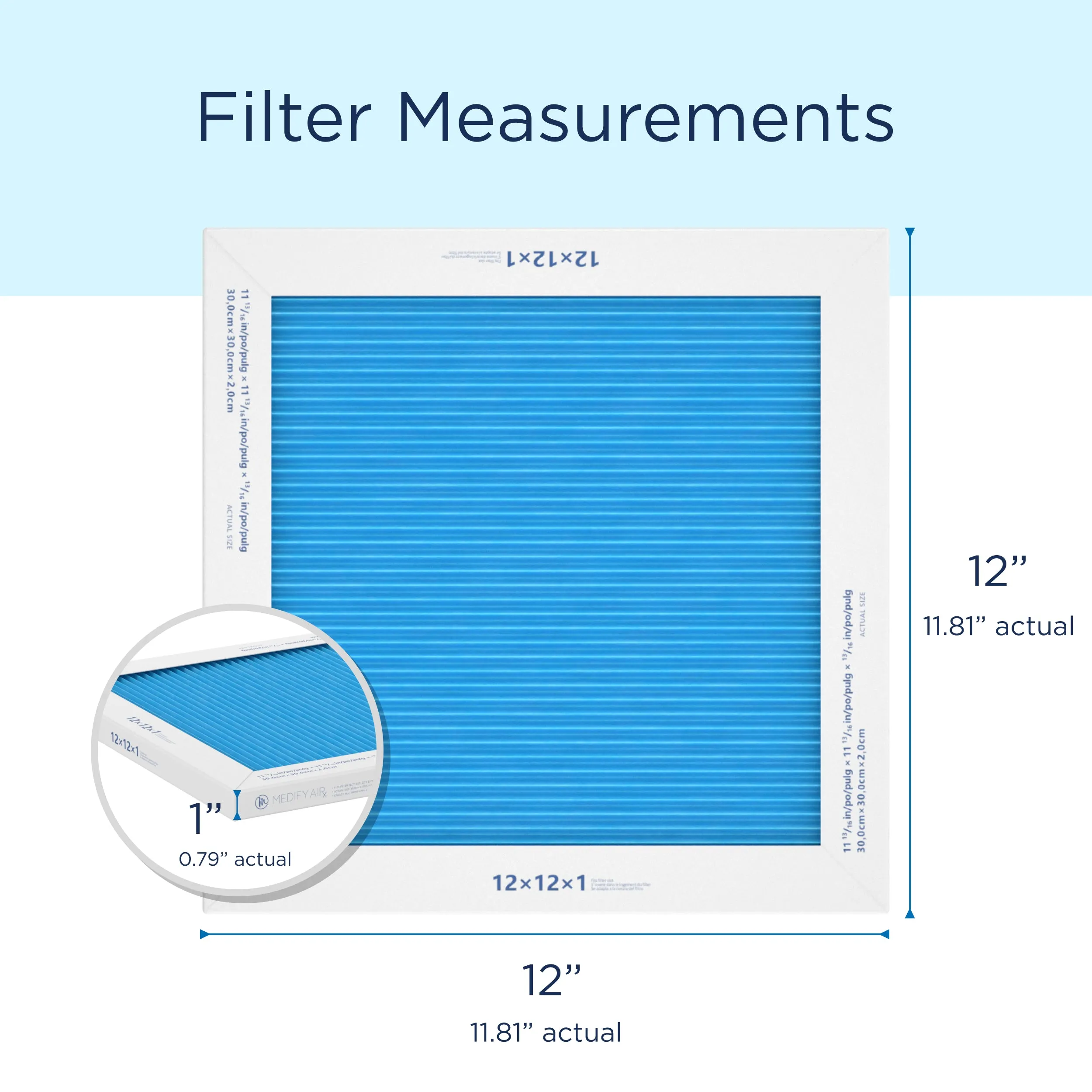 MERV 12" x 12" x 1" HVAC Filter