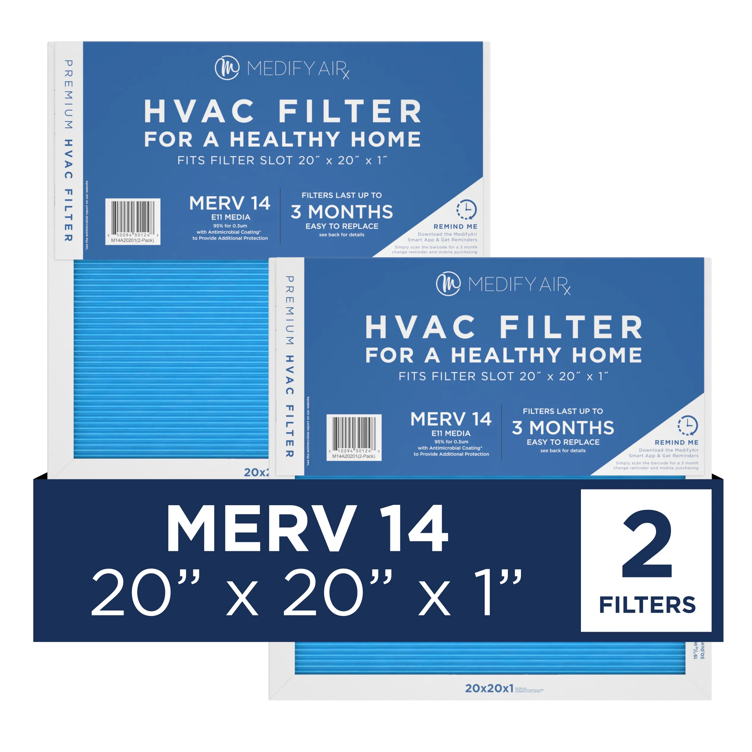 MERV 20" x 20" x 1" HVAC Filter