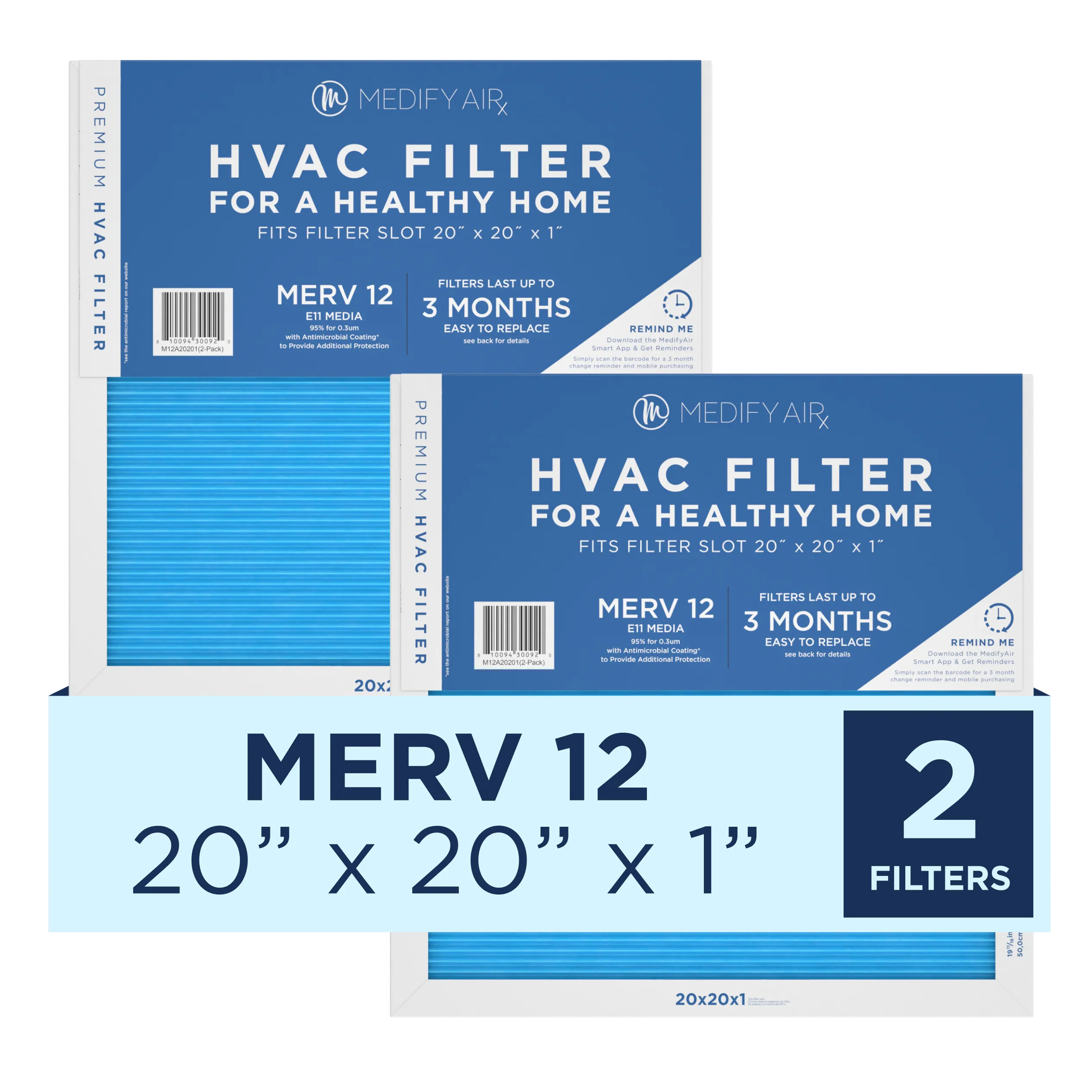 MERV 20" x 20" x 1" HVAC Filter