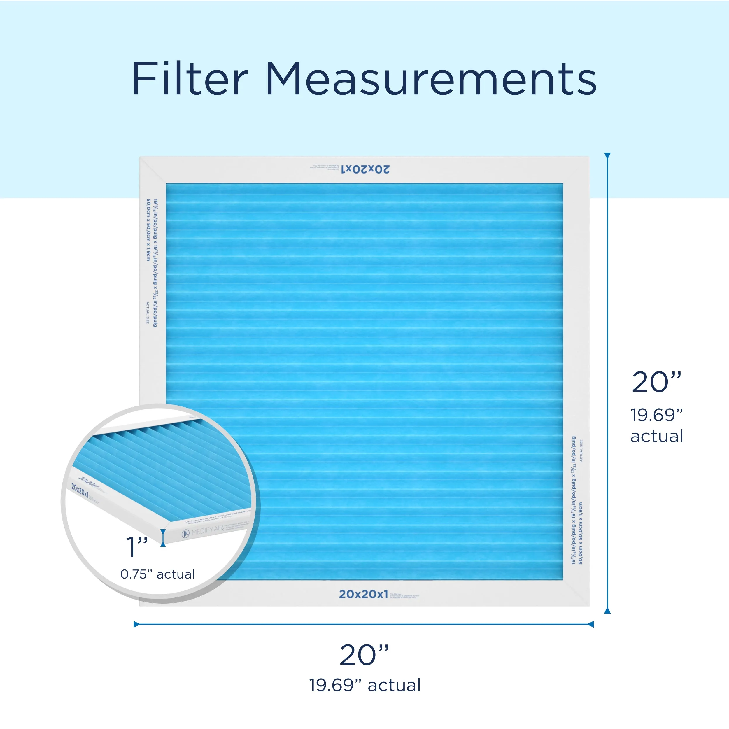 MERV 20" x 20" x 1" HVAC Filter