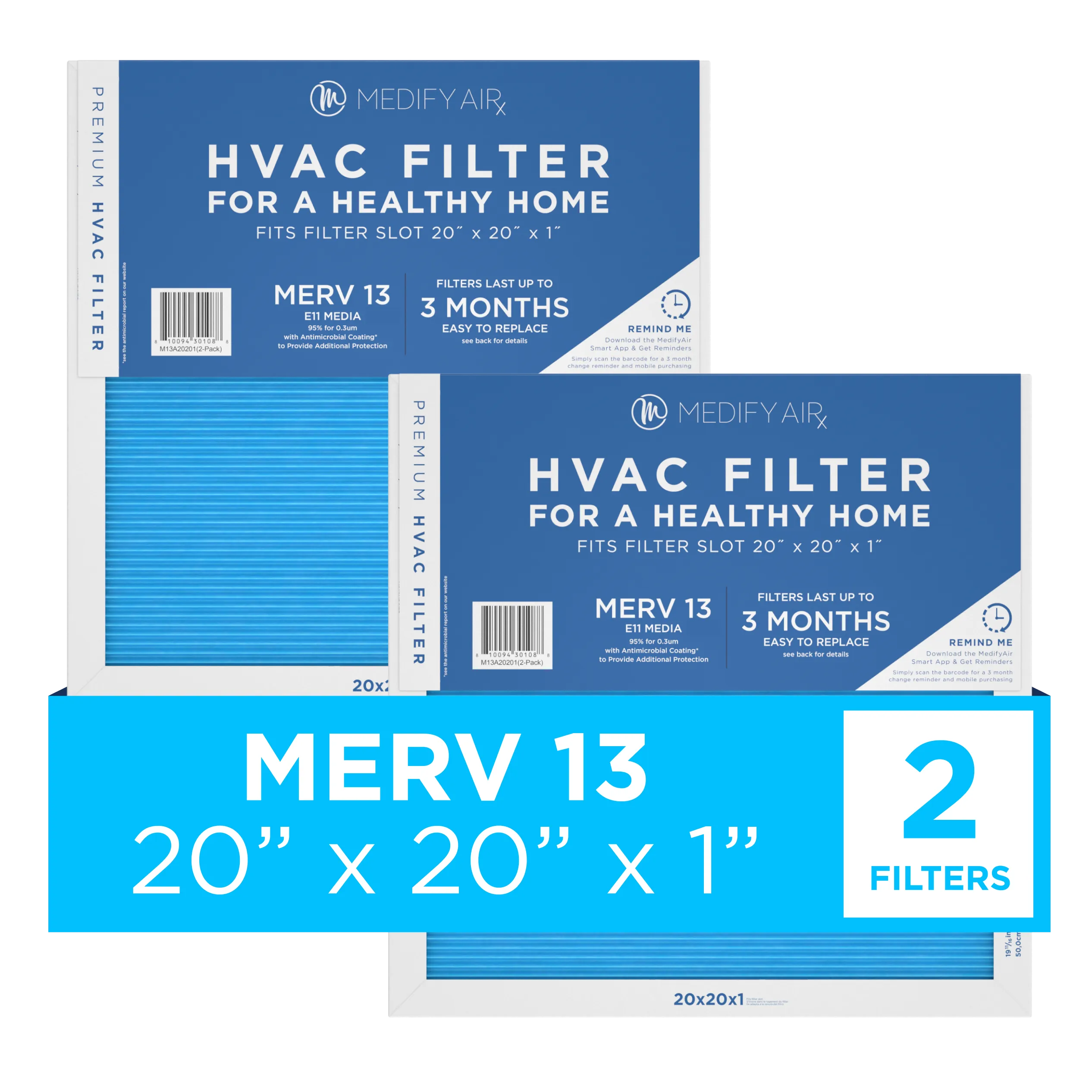 MERV 20" x 20" x 1" HVAC Filter