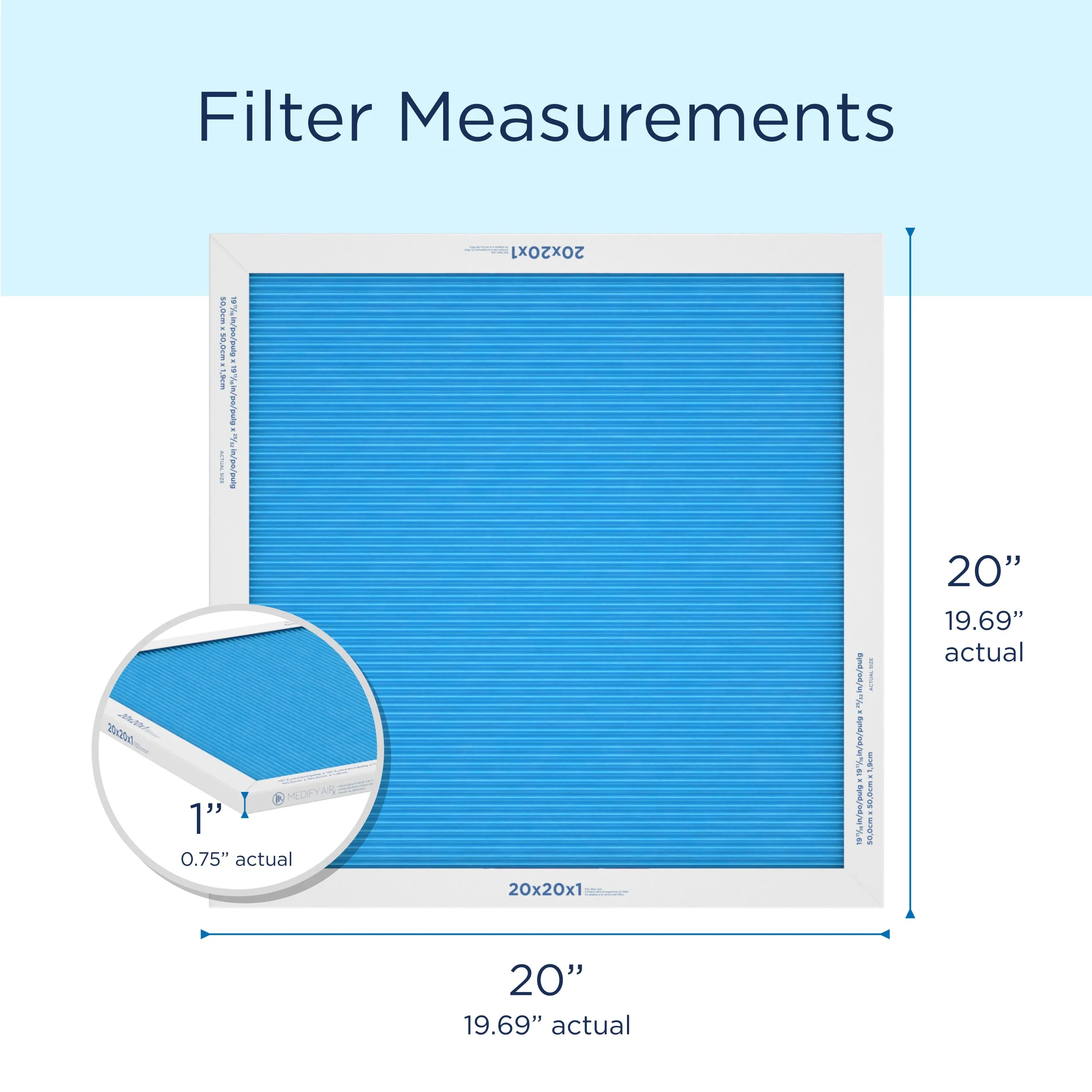 MERV 20" x 20" x 1" HVAC Filter