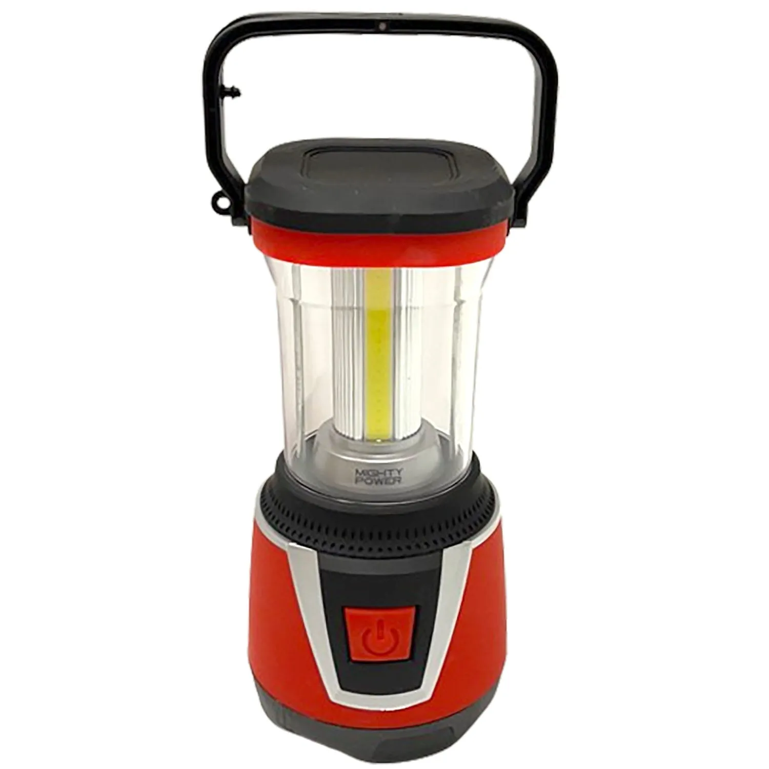 Mighty Power 3D LED Camping Lantern With Rubber Base, Red-Black, 750 Lumens