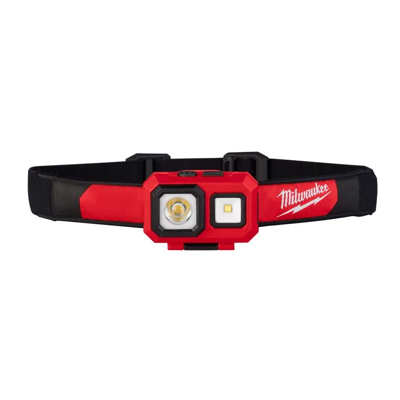 Milwaukee 450 lm Black/Red LED Head Lamp AAA Battery