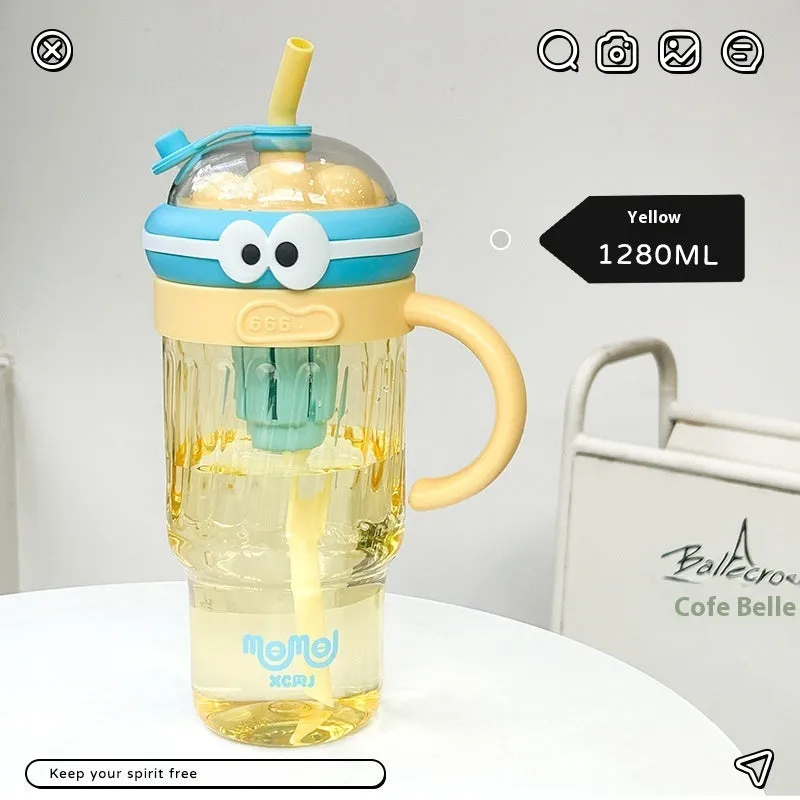 Minimalist Water Cup Straw Large Capacity Large Ice Cup