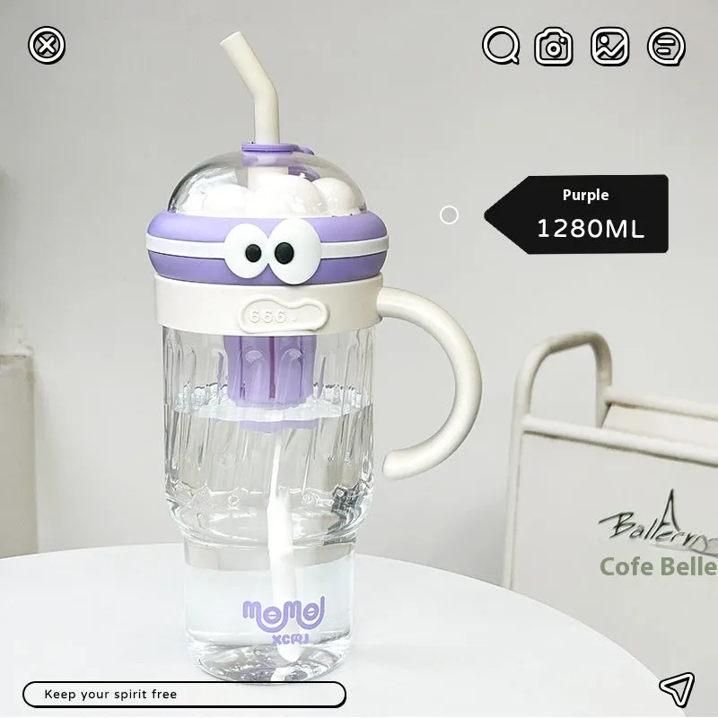 Minimalist Water Cup Straw Large Capacity Large Ice Cup