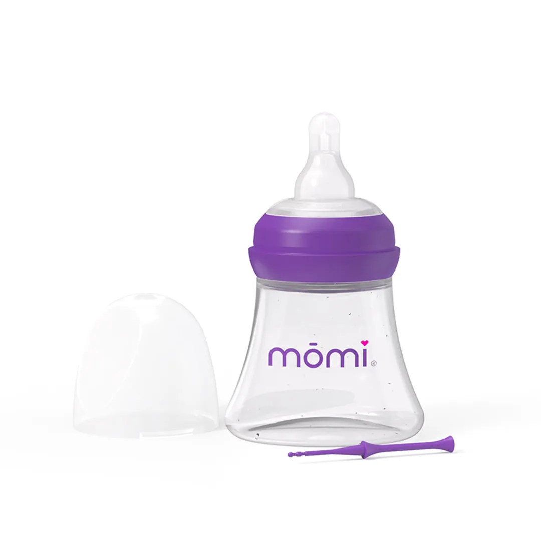 mōmi breast-like bottle set, glass