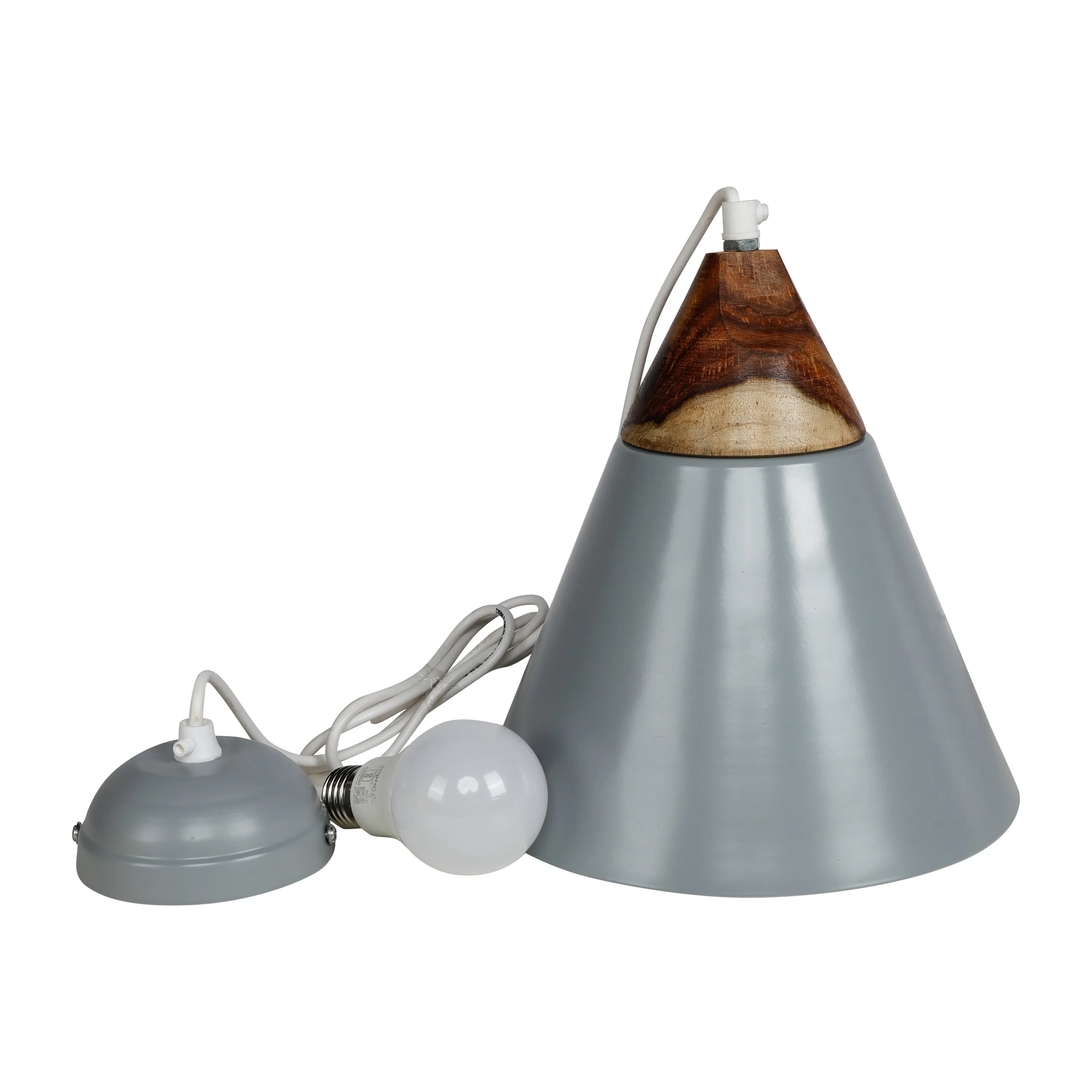 Modern Conical Nordic Pendant Light For Cafe & Bars With LED Bulb 1PC