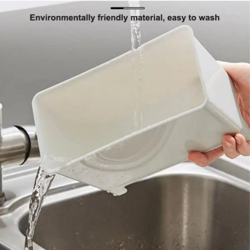 MosQuick® Kitchen Sink Waste Collector for leftover food its a small dustbin for kitchen sink must have kitchen sink accessories items perfect kitchen sink organizer & kitchen sink strainer -White