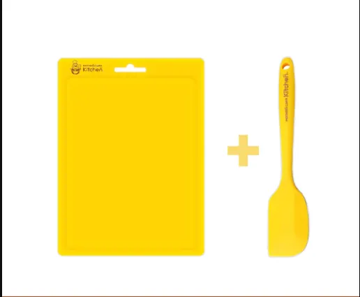 Mother's Corn Silicone Cutting Board Yellow   Mini Spatula