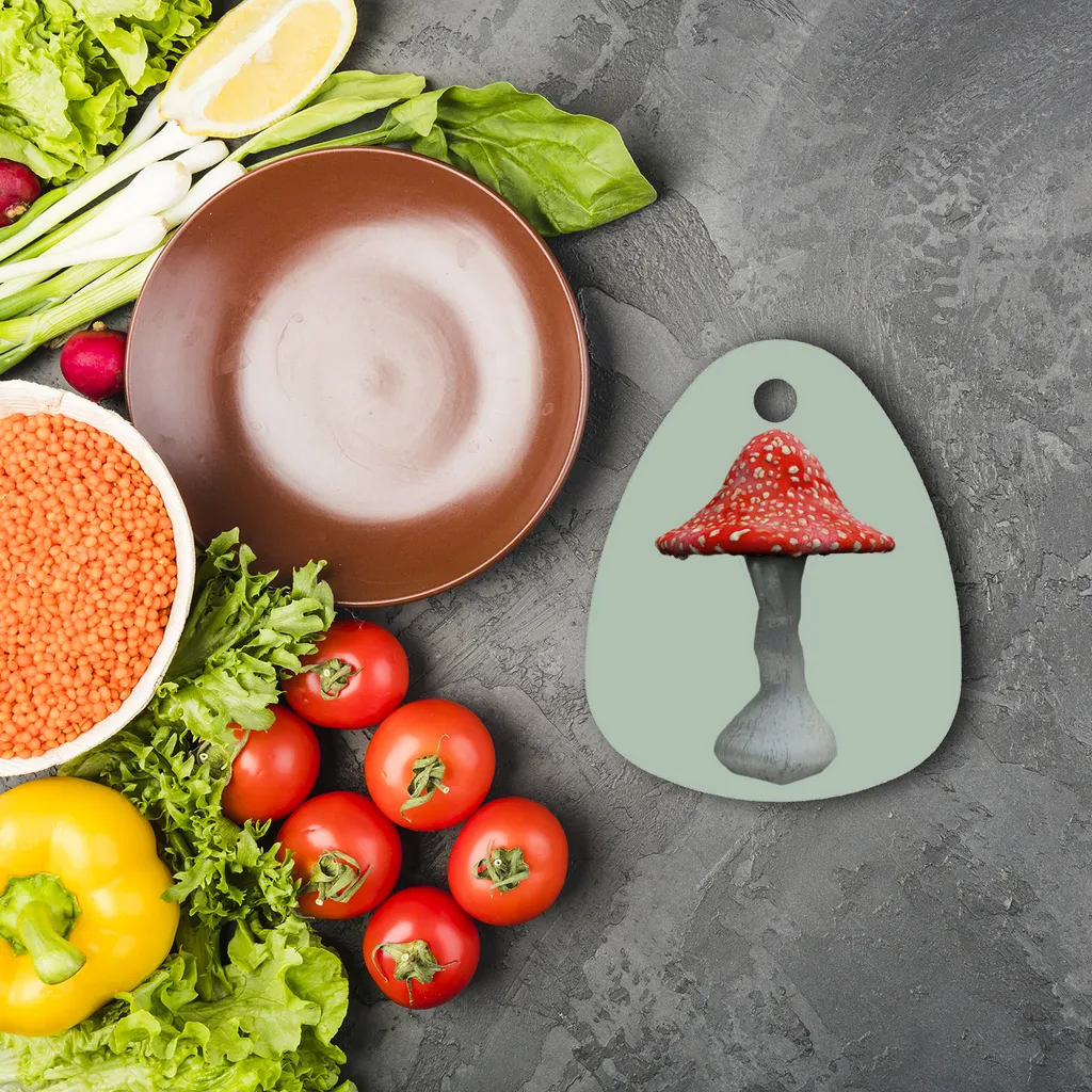 Mushroom2 Sublimation Glass Cutting Board