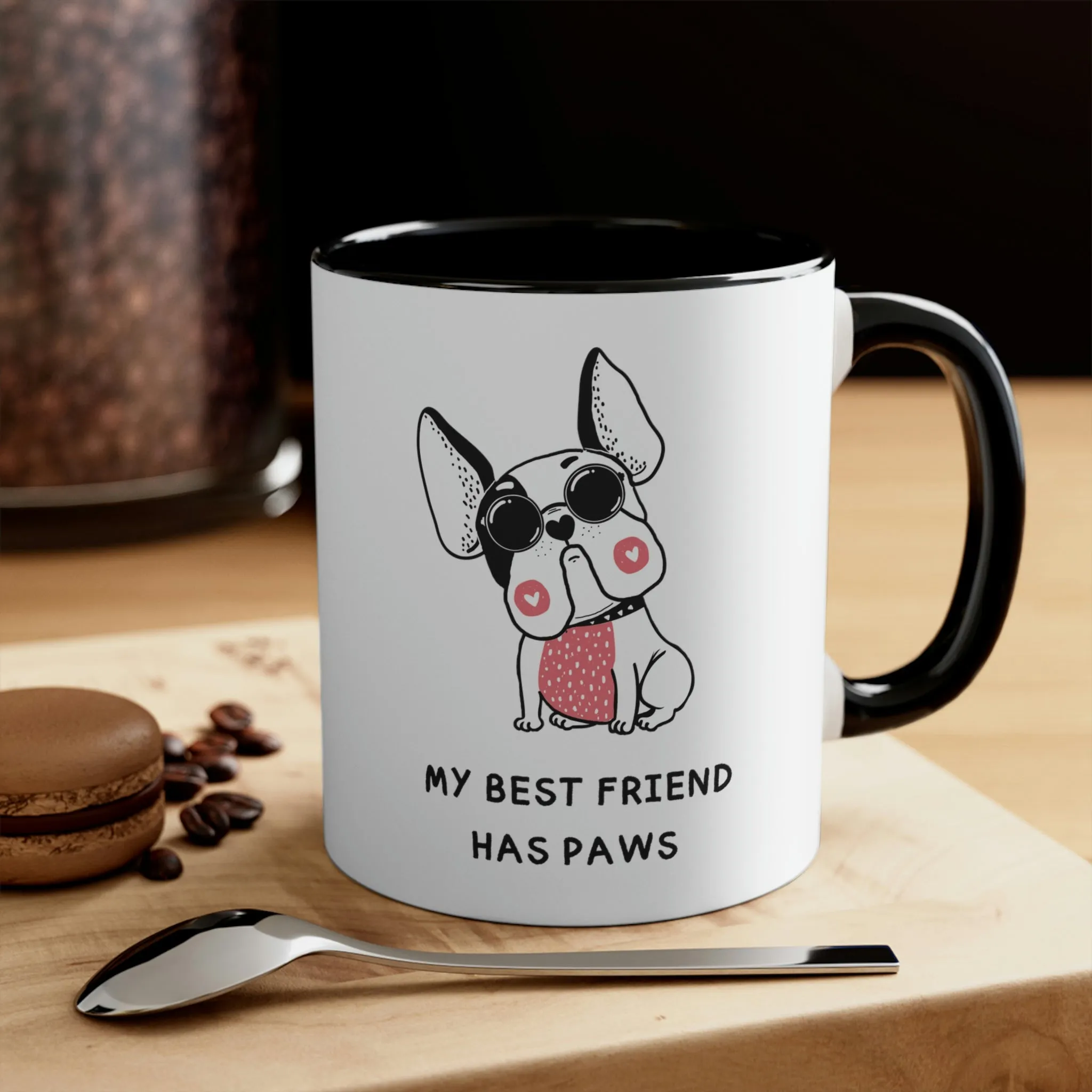 My Bestfriend Has Paws POD Accent Coffee Mug, 11oz