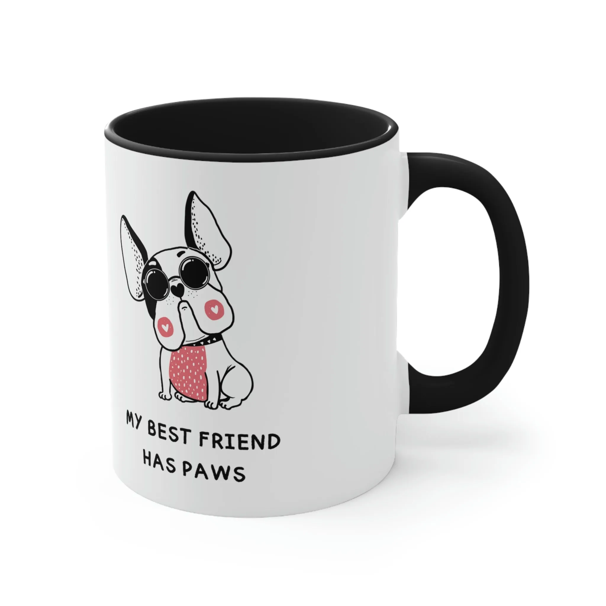 My Bestfriend Has Paws POD Accent Coffee Mug, 11oz