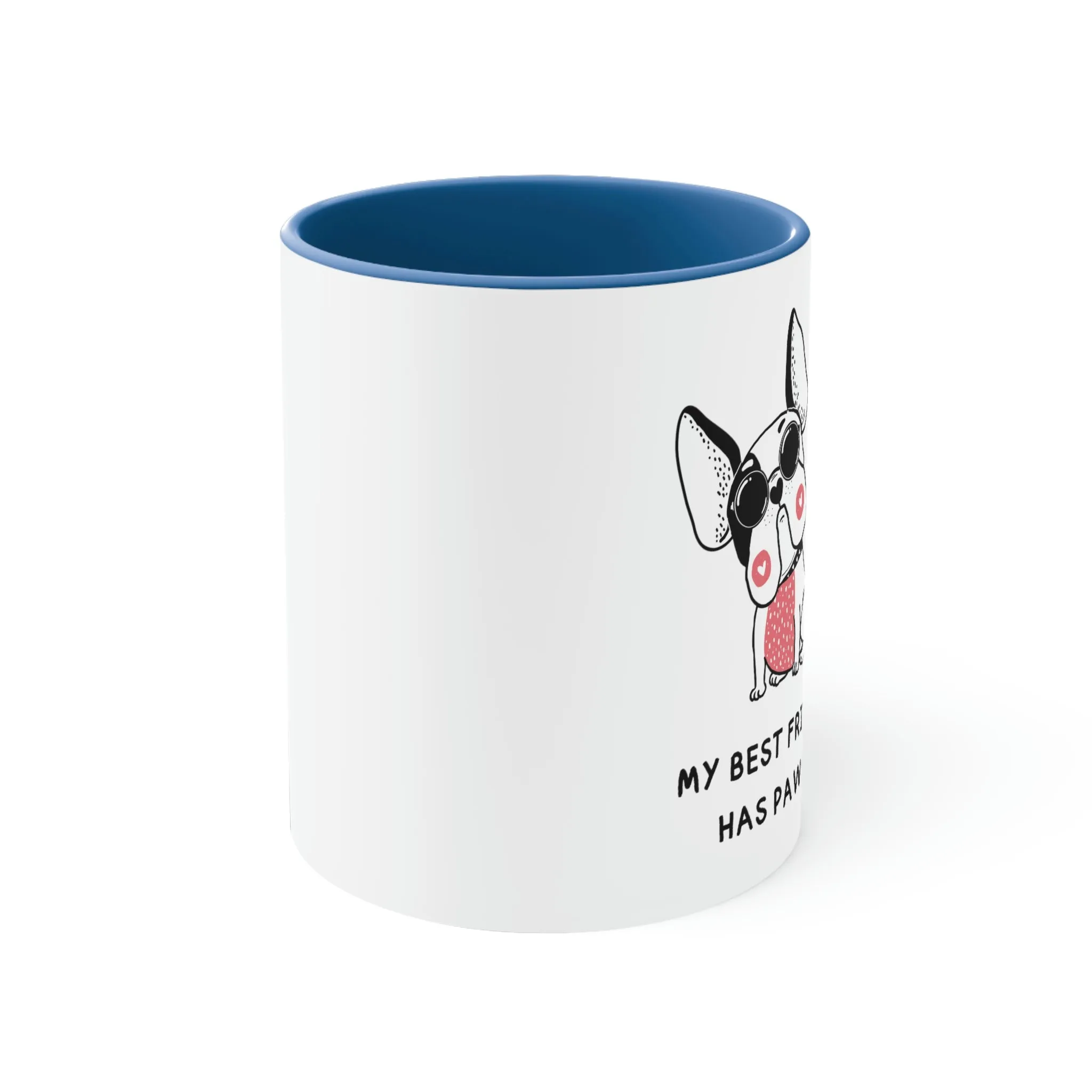 My Bestfriend Has Paws POD Accent Coffee Mug, 11oz