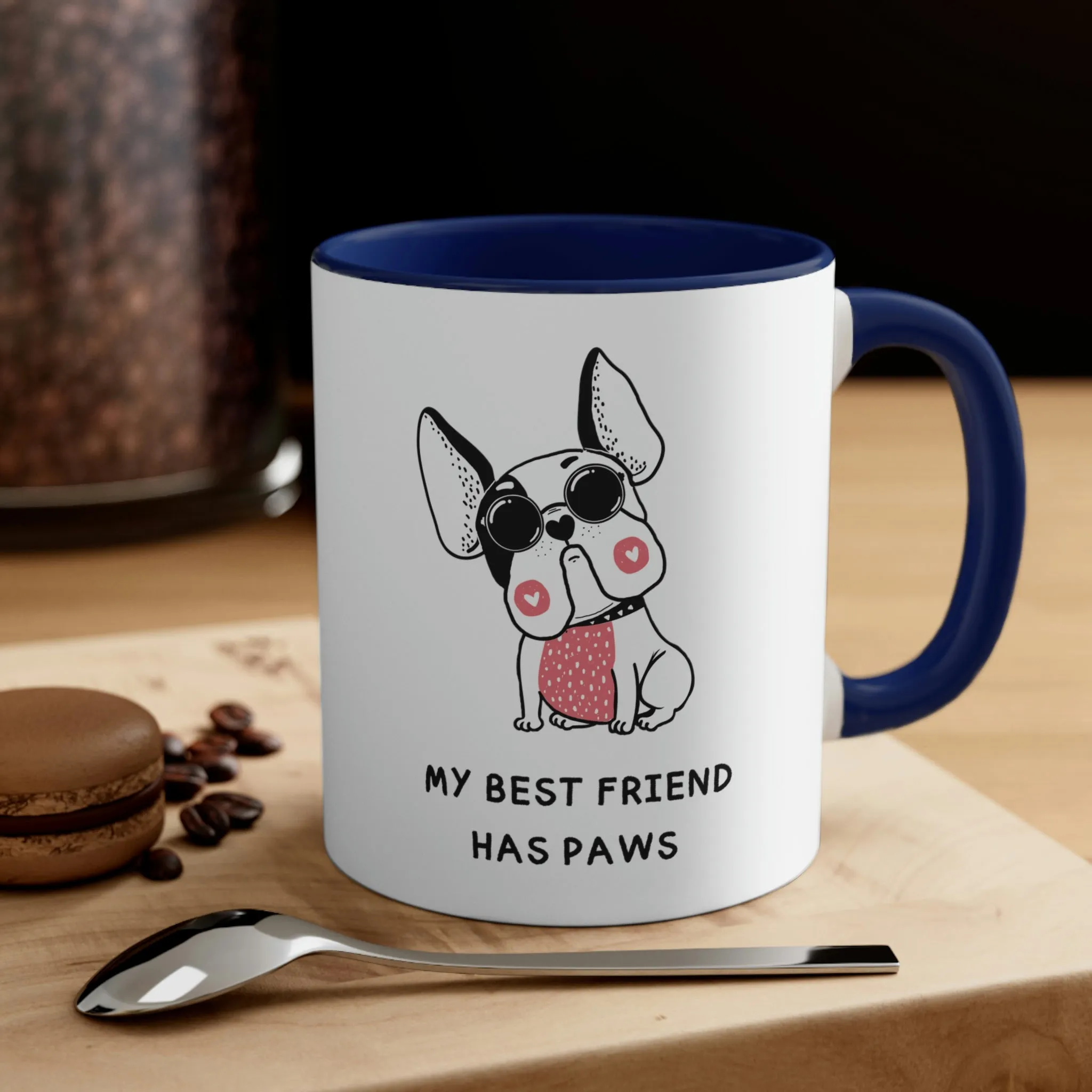 My Bestfriend Has Paws POD Accent Coffee Mug, 11oz