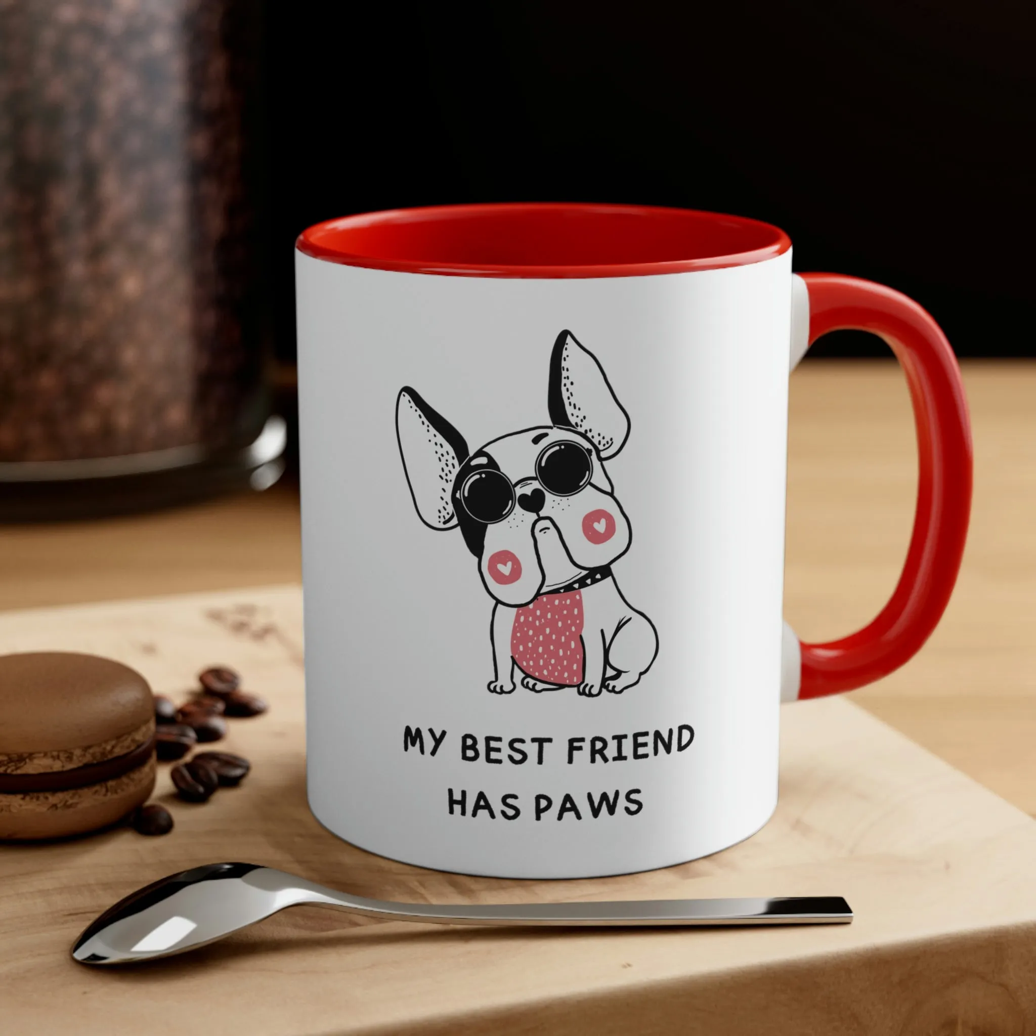 My Bestfriend Has Paws POD Accent Coffee Mug, 11oz