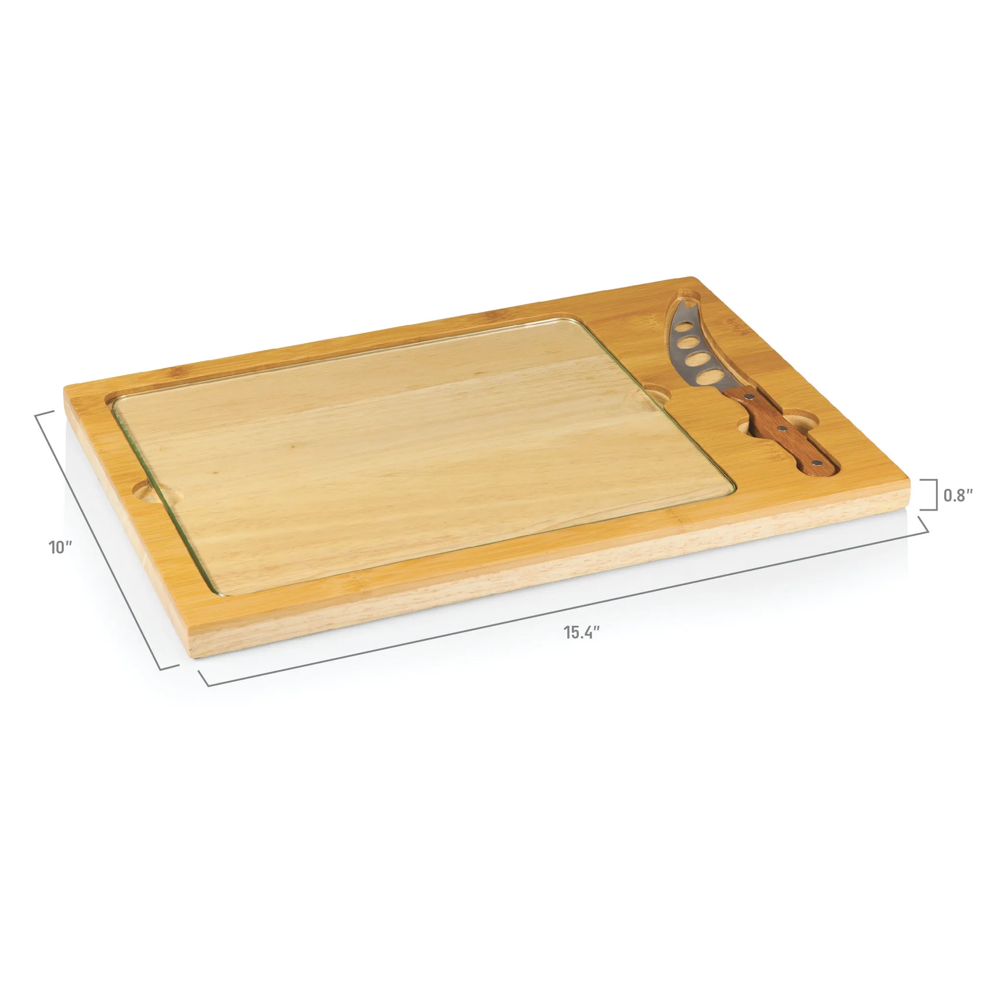 Nashville Predators Hockey Rink - Icon Glass Top Cutting Board & Knife Set