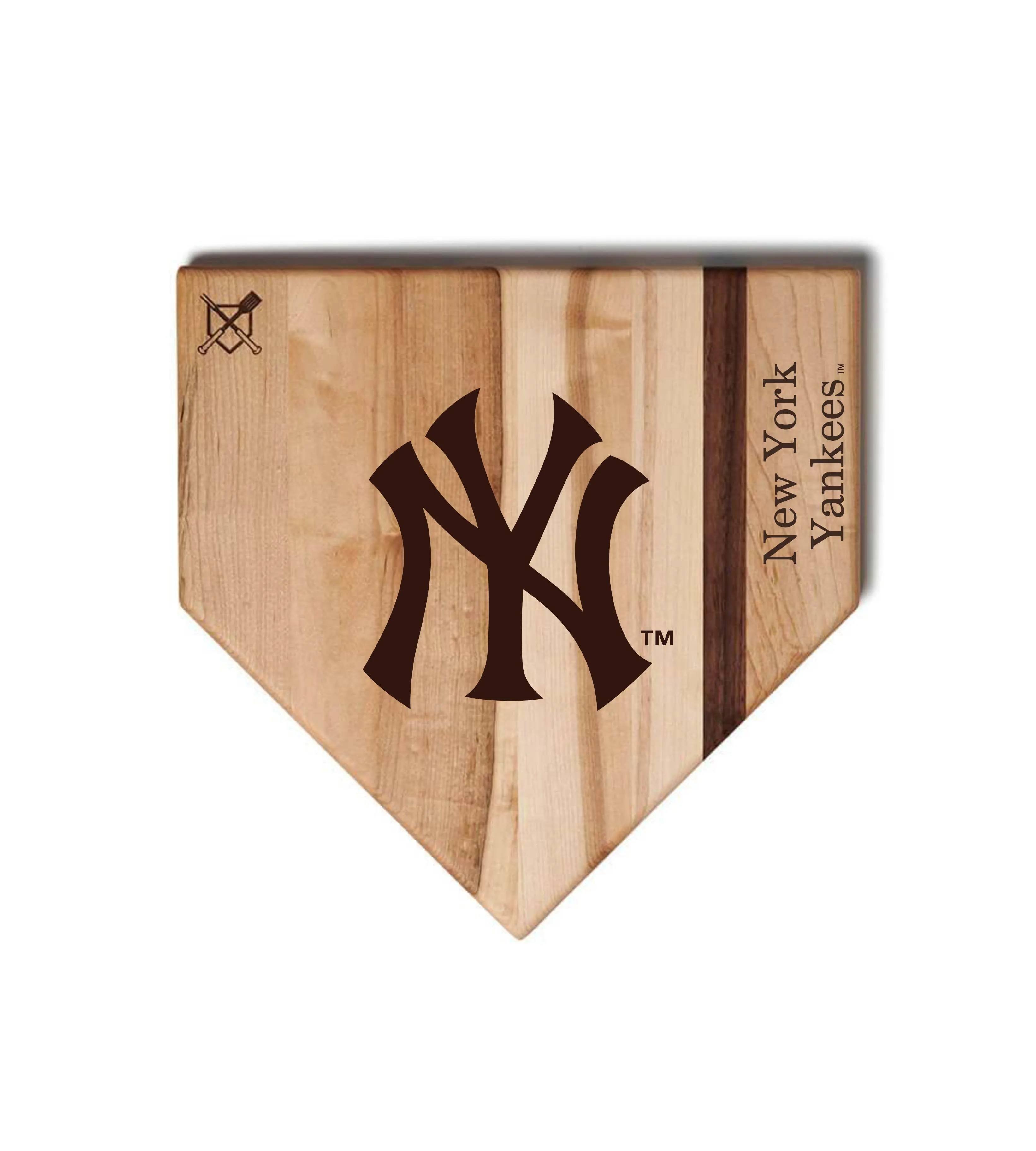 New York Yankees Home Plate Cutting Boards | Multiple Sizes | Multiple Designs