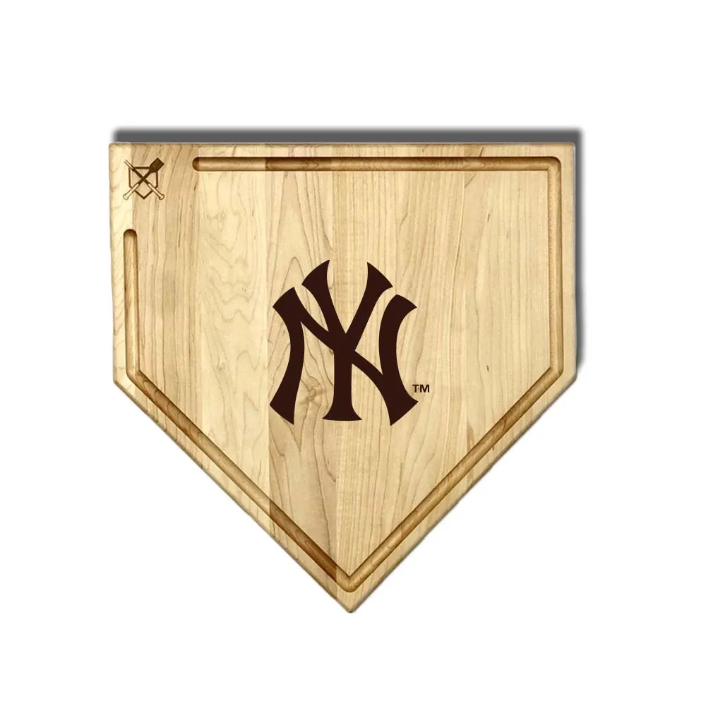 New York Yankees Home Plate Cutting Boards | Multiple Sizes | Multiple Designs