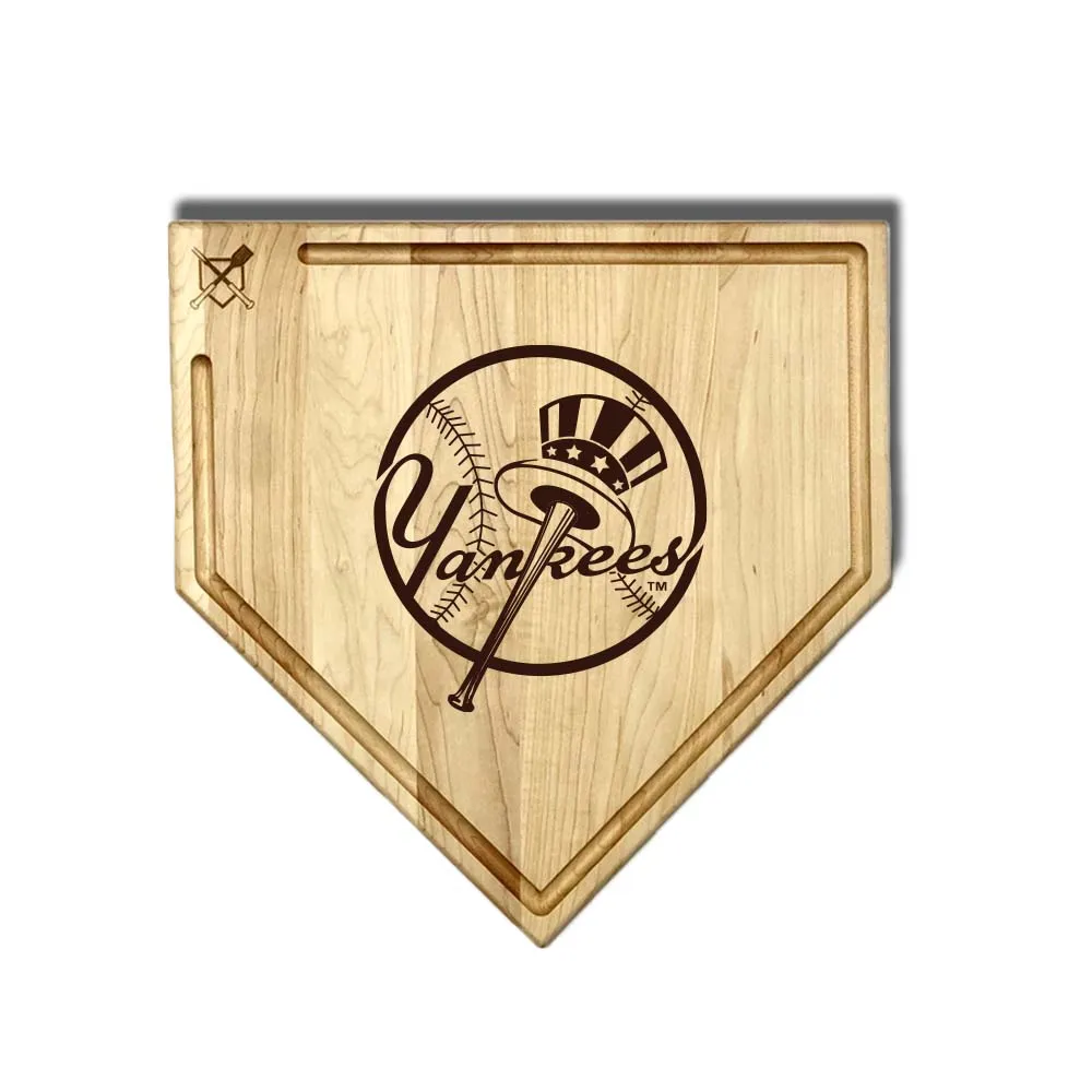 New York Yankees Home Plate Cutting Boards | Multiple Sizes | Multiple Designs