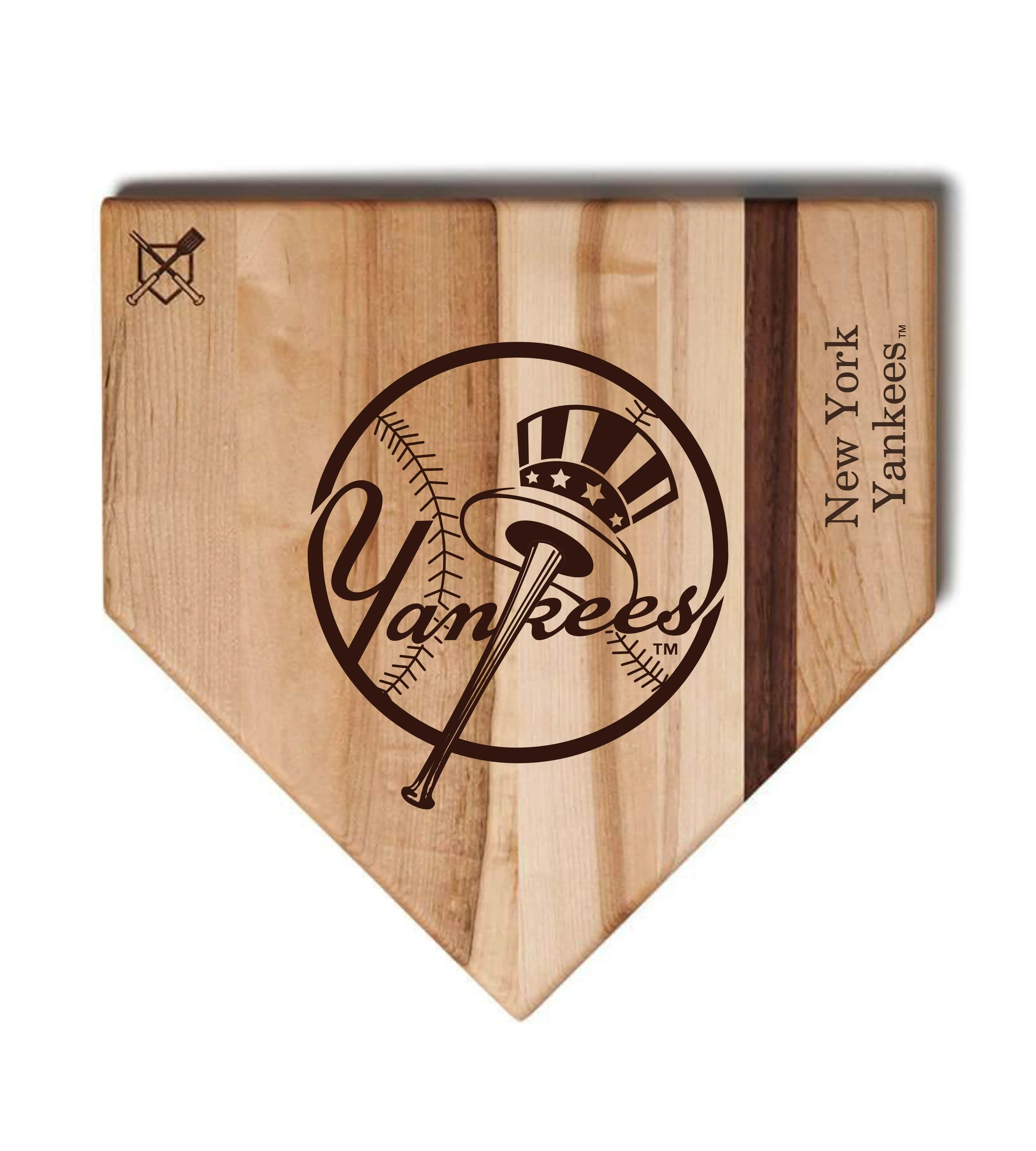 New York Yankees Home Plate Cutting Boards | Multiple Sizes | Multiple Designs