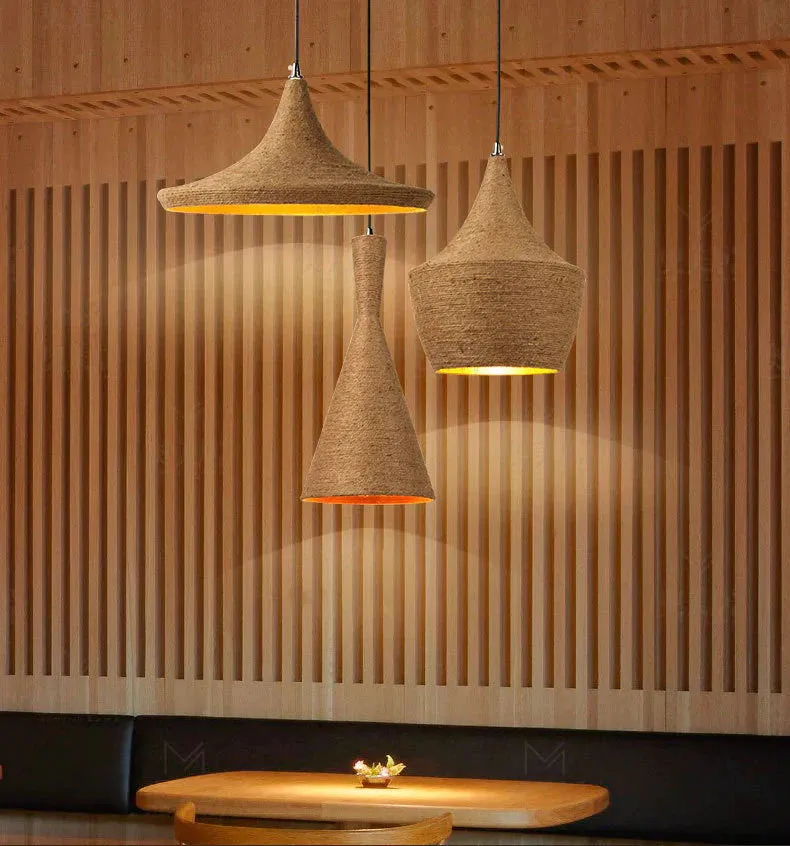 Nordic Modern Pendant Lights Kitchen Lamp Vintage Loft Ceiling Kitchen Island Hanglamp Dining Room Rope Hanging Light Fixture