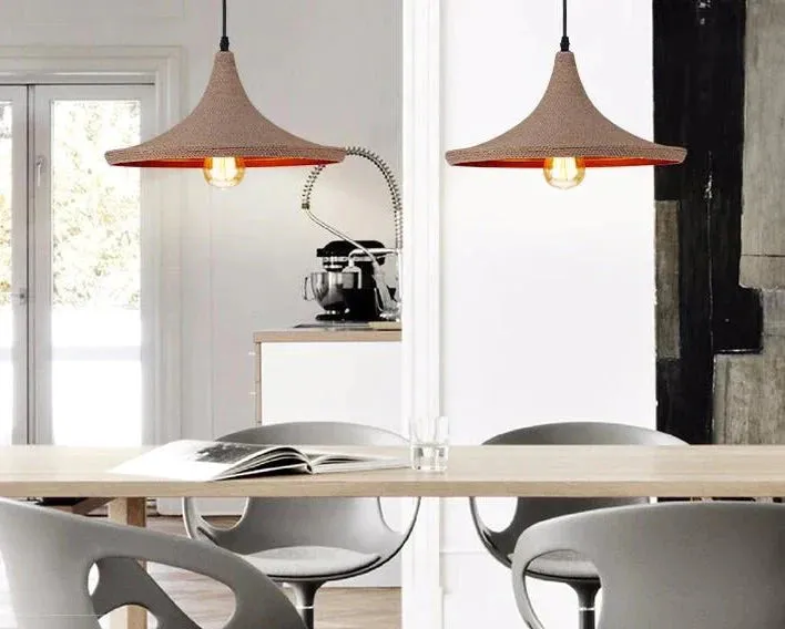 Nordic Modern Pendant Lights Kitchen Lamp Vintage Loft Ceiling Kitchen Island Hanglamp Dining Room Rope Hanging Light Fixture