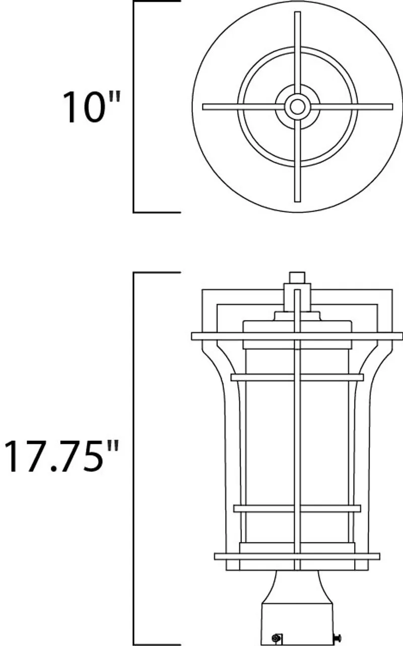 Oakville 17.75" Single Light Lantern in Black Oxide