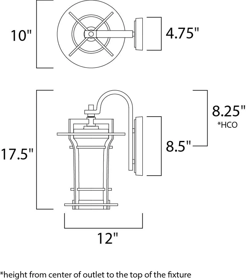 Oakville E26 Outdoor Wall Sconce