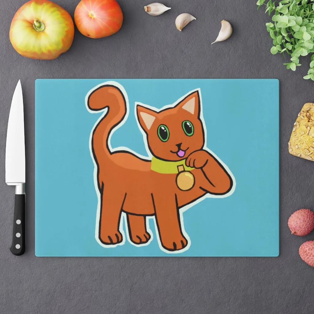 Orange Kitty Cutting Board