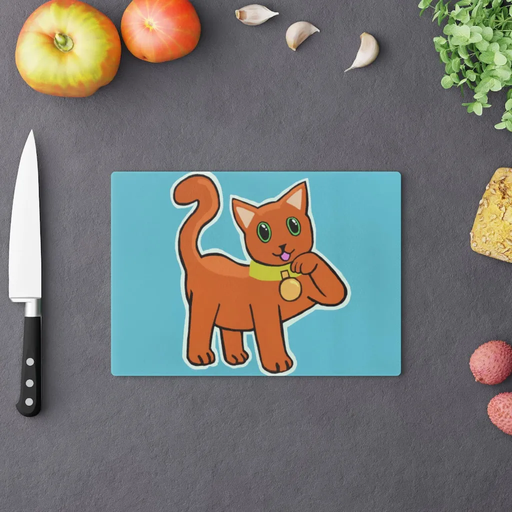 Orange Kitty Cutting Board