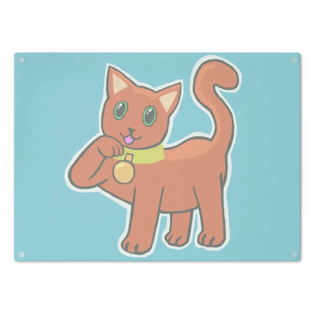 Orange Kitty Cutting Board