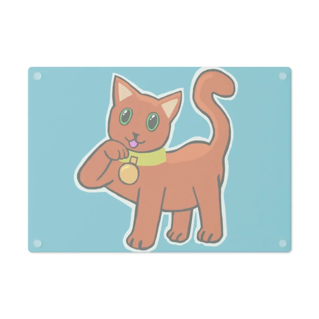 Orange Kitty Cutting Board