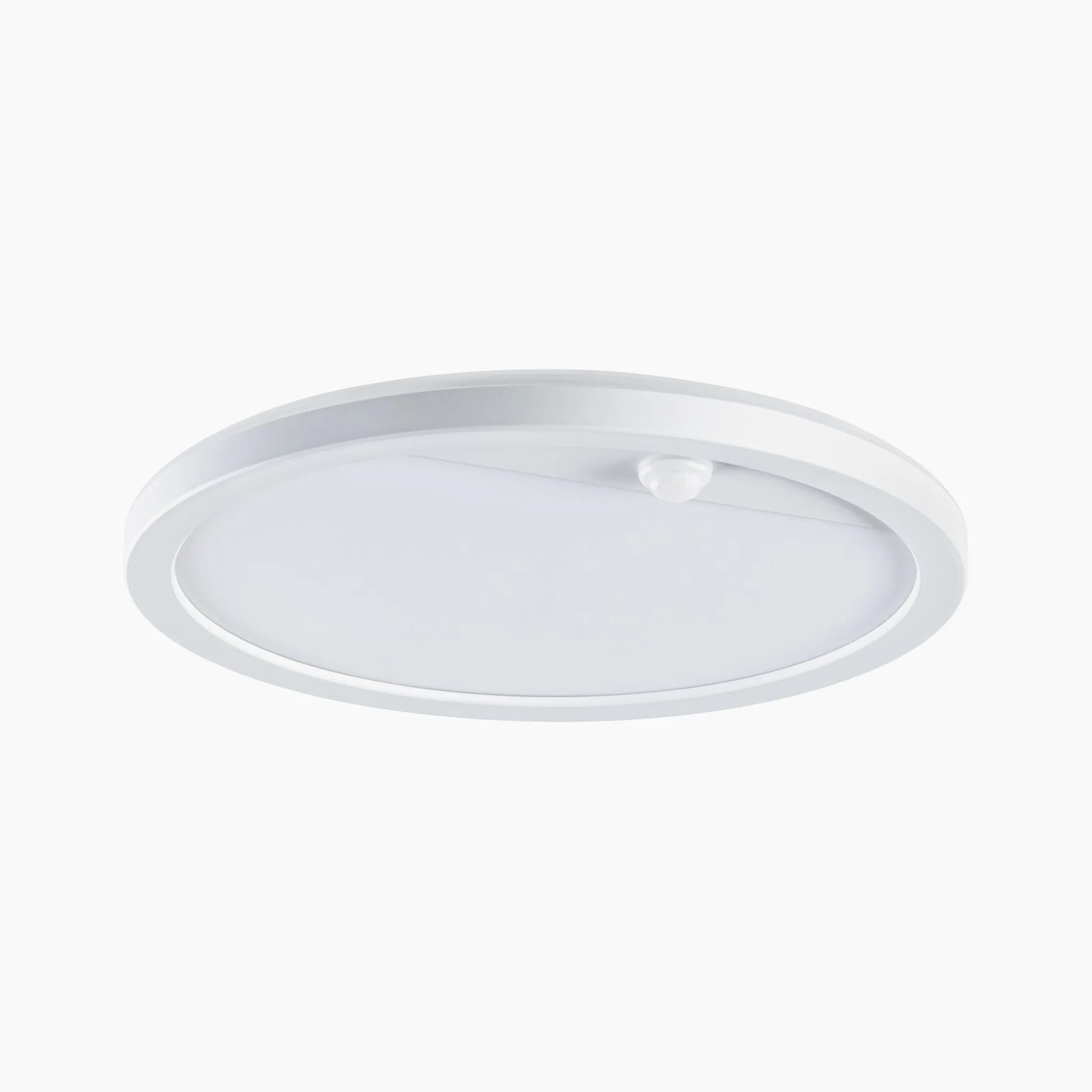 Outdoor Lamina 15.5W LED Backlit Round Wall Light with Motion Detection in White