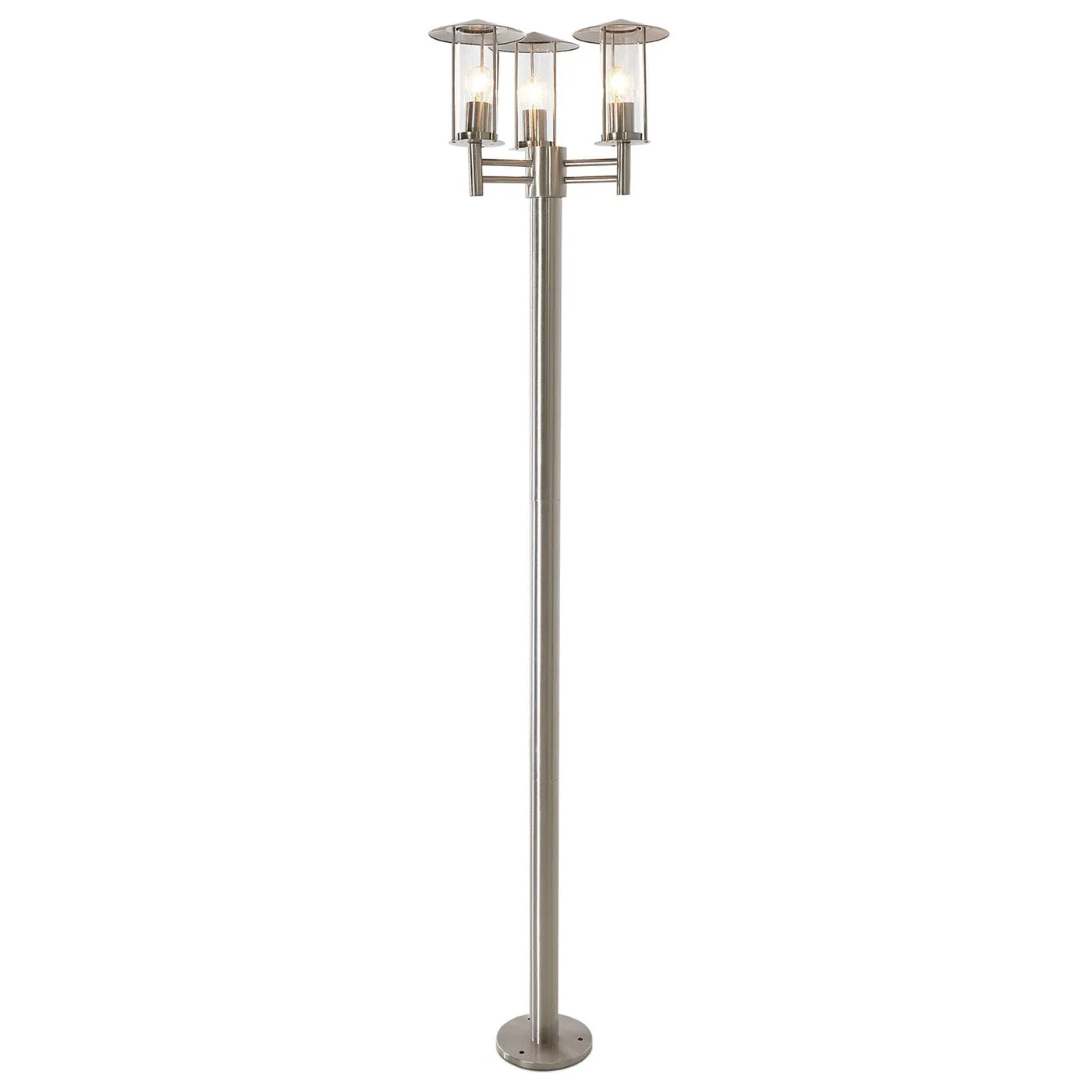 Outdoor Post Lamp Lantern 3 Way Light Halogen Modern Garden Walkway Patio 2M