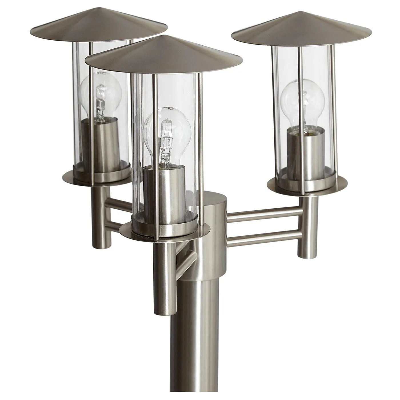 Outdoor Post Lamp Lantern 3 Way Light Halogen Modern Garden Walkway Patio 2M