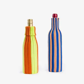 Peach Cobalt Super Stripe Bottle Sleeve Set