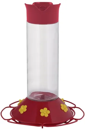 Perky-Pet 209B Bird Feeder, 30 oz, 6-Port/Perch, Glass/Plastic, Bright Red/Yellow, 8.3 in H :EA: QUANTITY: 1