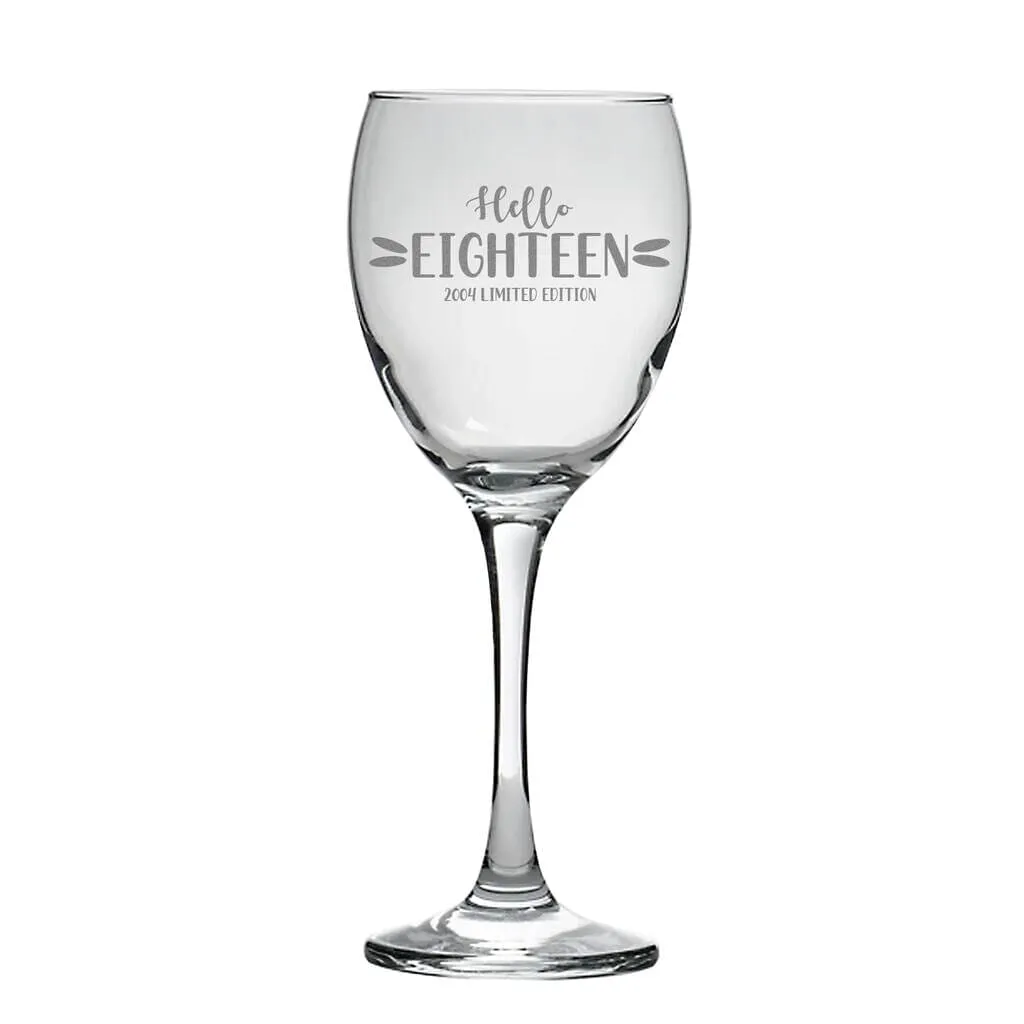 Personalised Birthday Themed Wine Glass