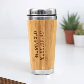 Personalised Coordinates Travel Mug