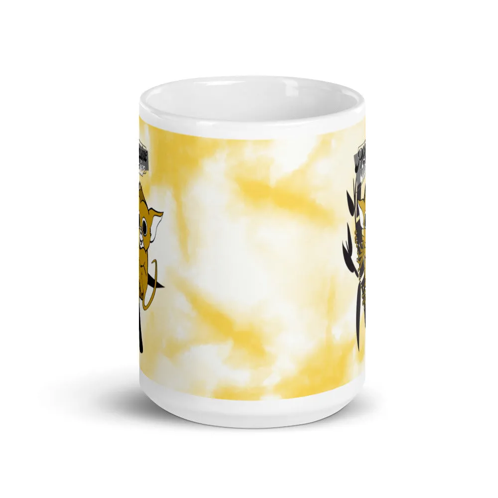 Philippine Tarsier Tye-Die White Glossy Mug