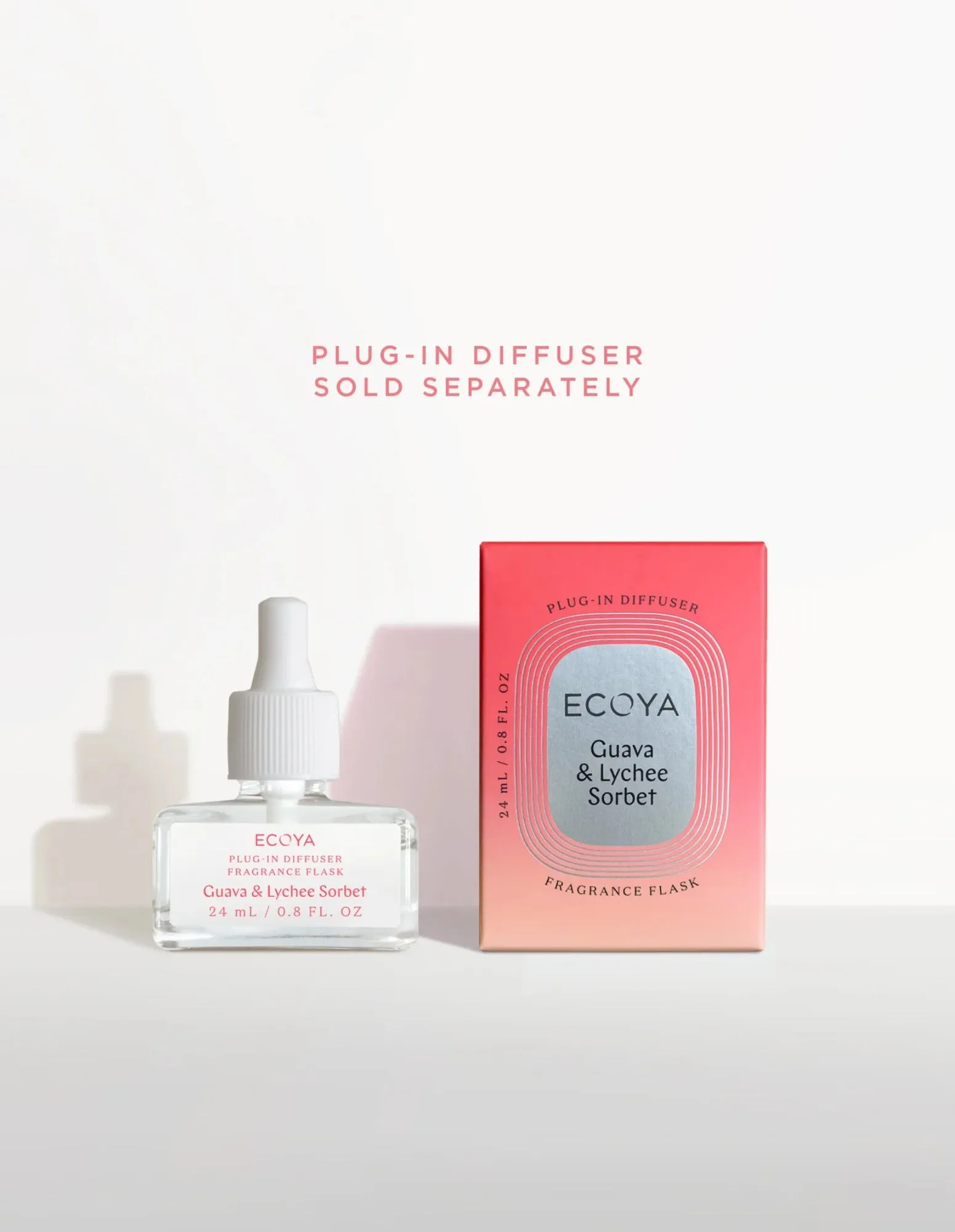 Plug-In Diffuser Fragrance Flask - Guava & Lychee Sorbet - Ecoya