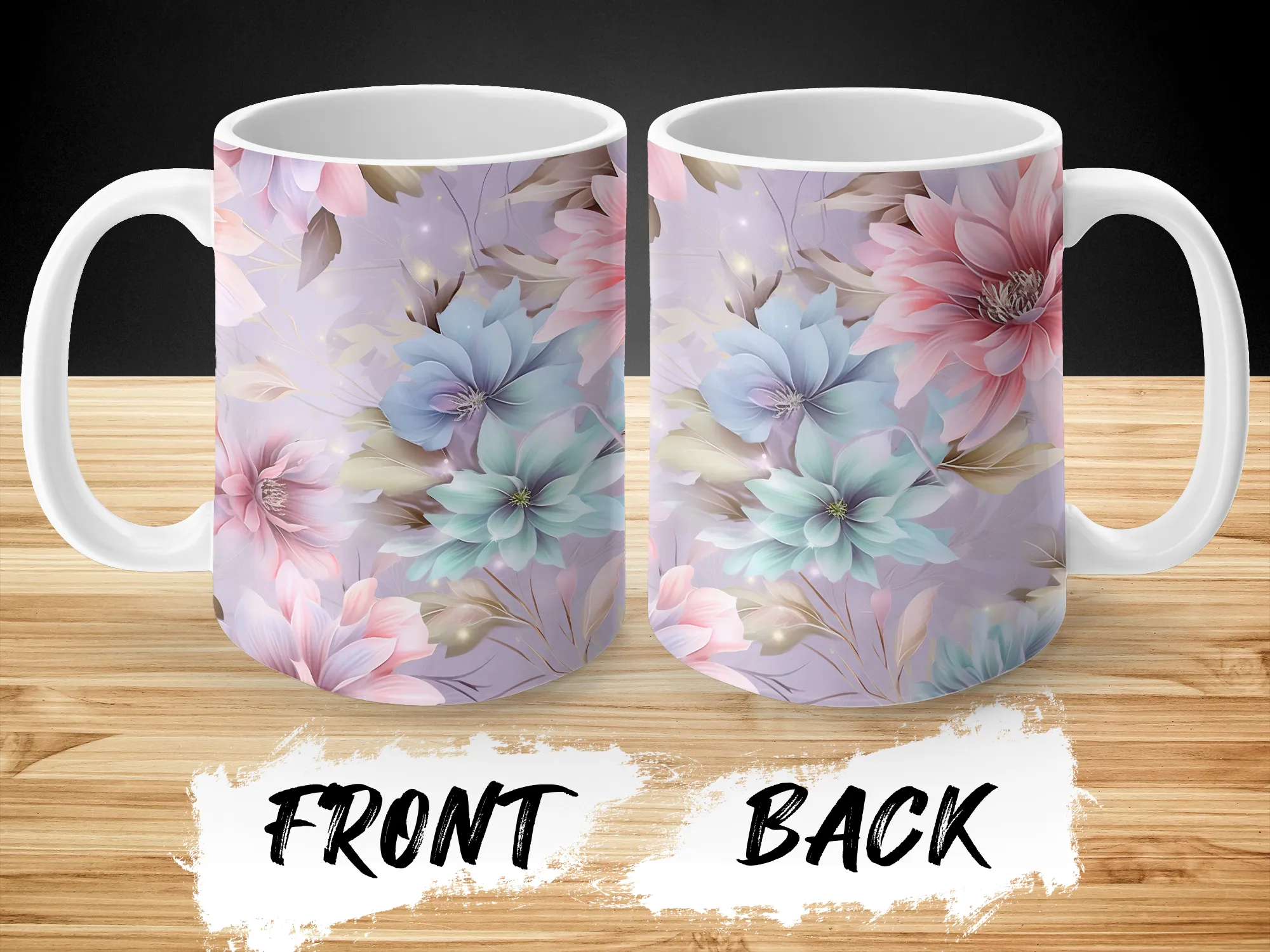 Pretty Multicolored Flowers Coffee Mug, Floral Coffee Cup, Wildflower Mug Gift for Women, Flower Lover Mug