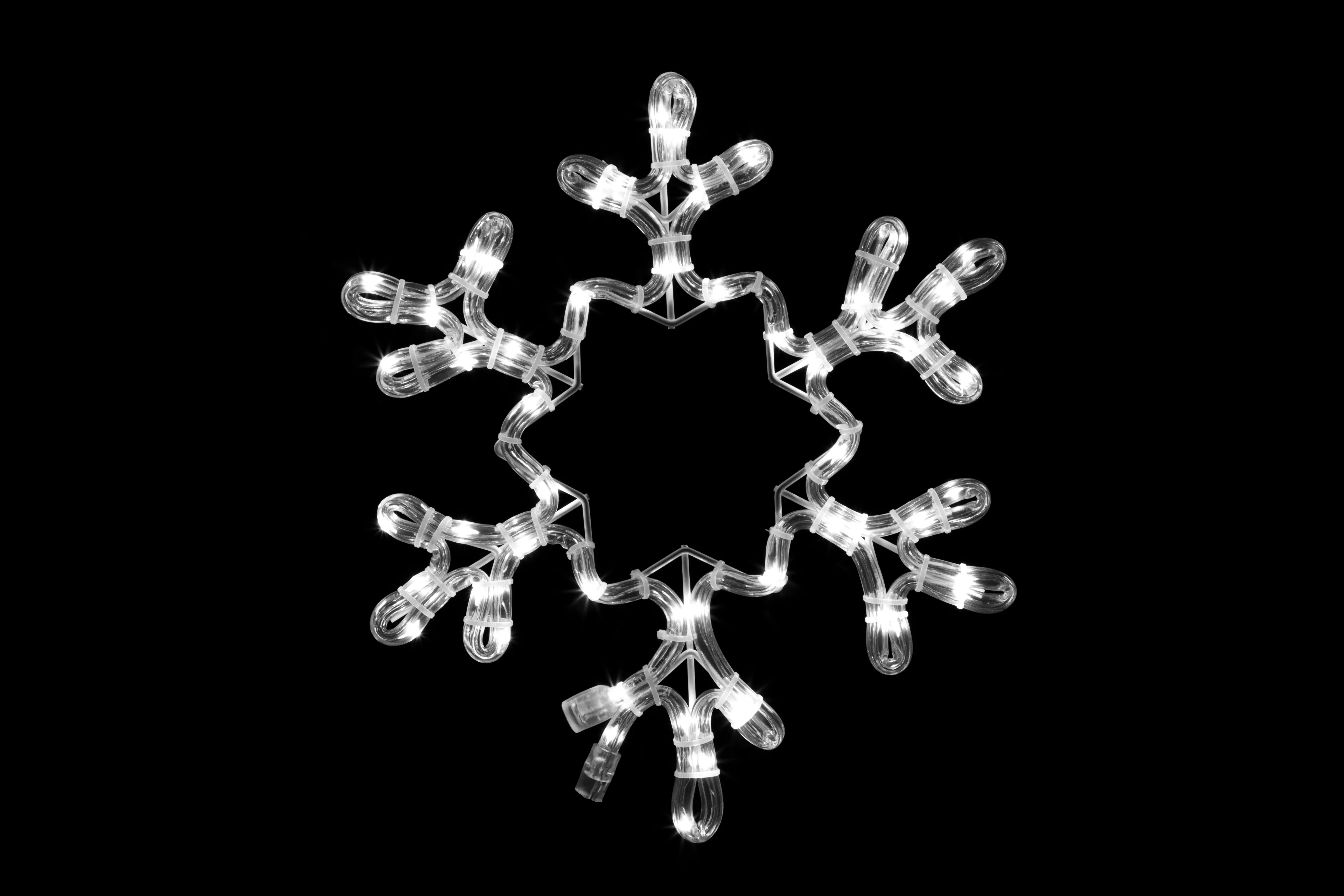 Pure White 12" Ropelit Snowflake with Star